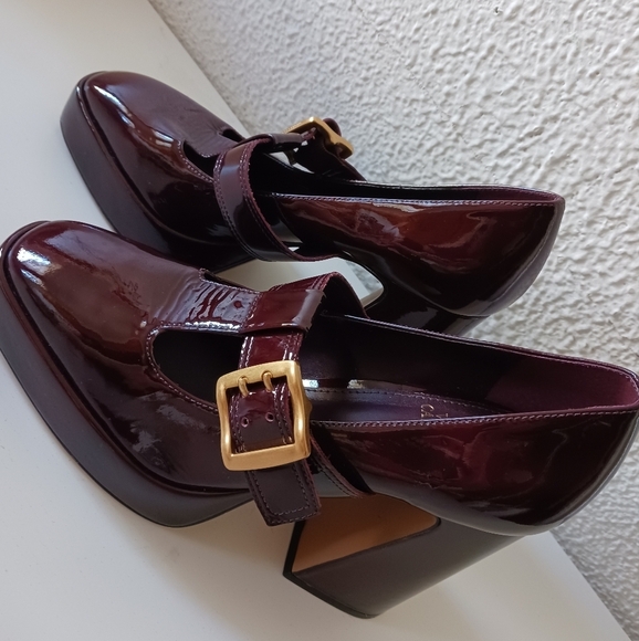 Vince Camuto Elegant Burgundy Marocean Platform Loafers Mary Jane size 7.5 - Picture 6 of 16
